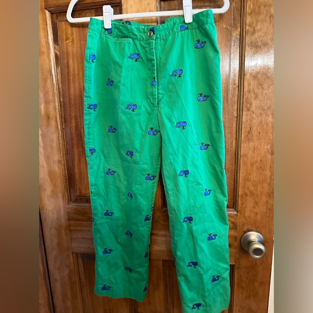 Lilly Pulitzer Cropped/Ankle Length Pant - Whale Print Embroidery Size 4